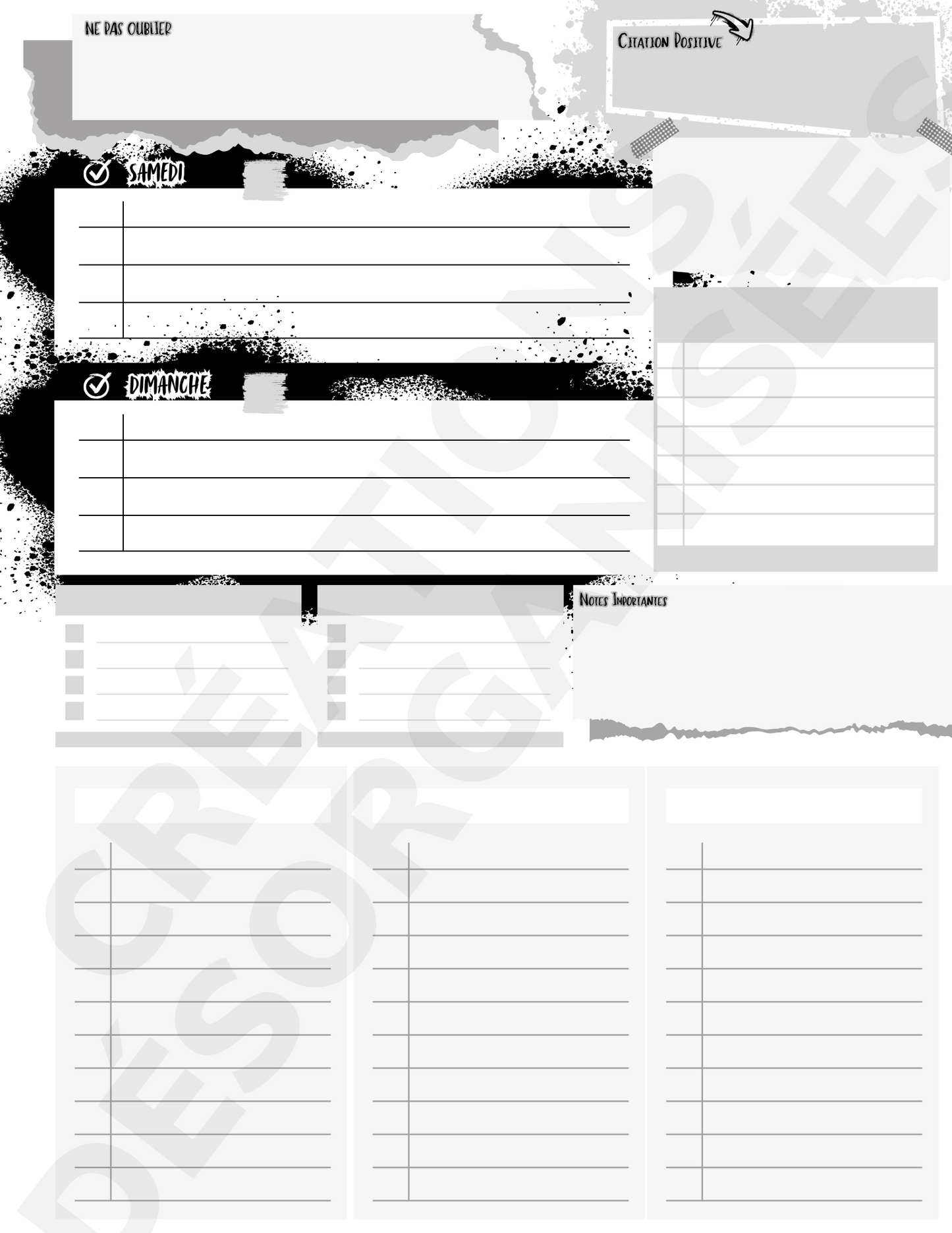 Agenda petit - Gothic Skull