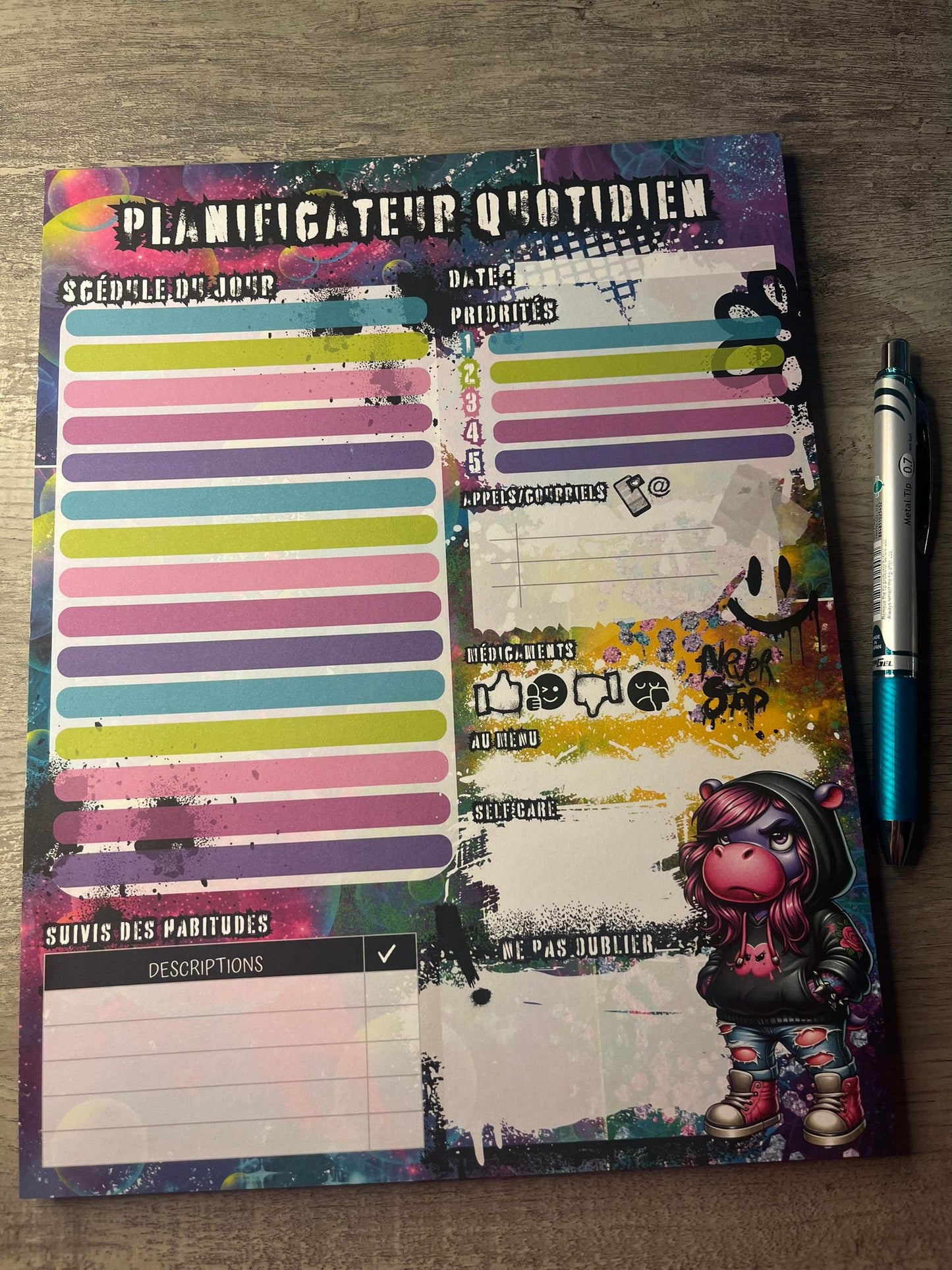 Planificateur Quotidien - Hippo