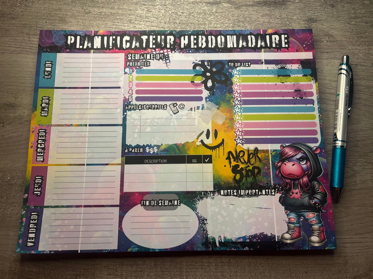 Planificateur Hebdomadaire - Hippo