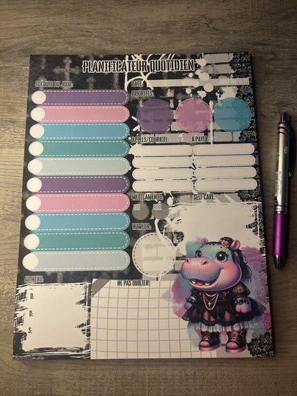 Planificateur Quotidien - Hippo Goth