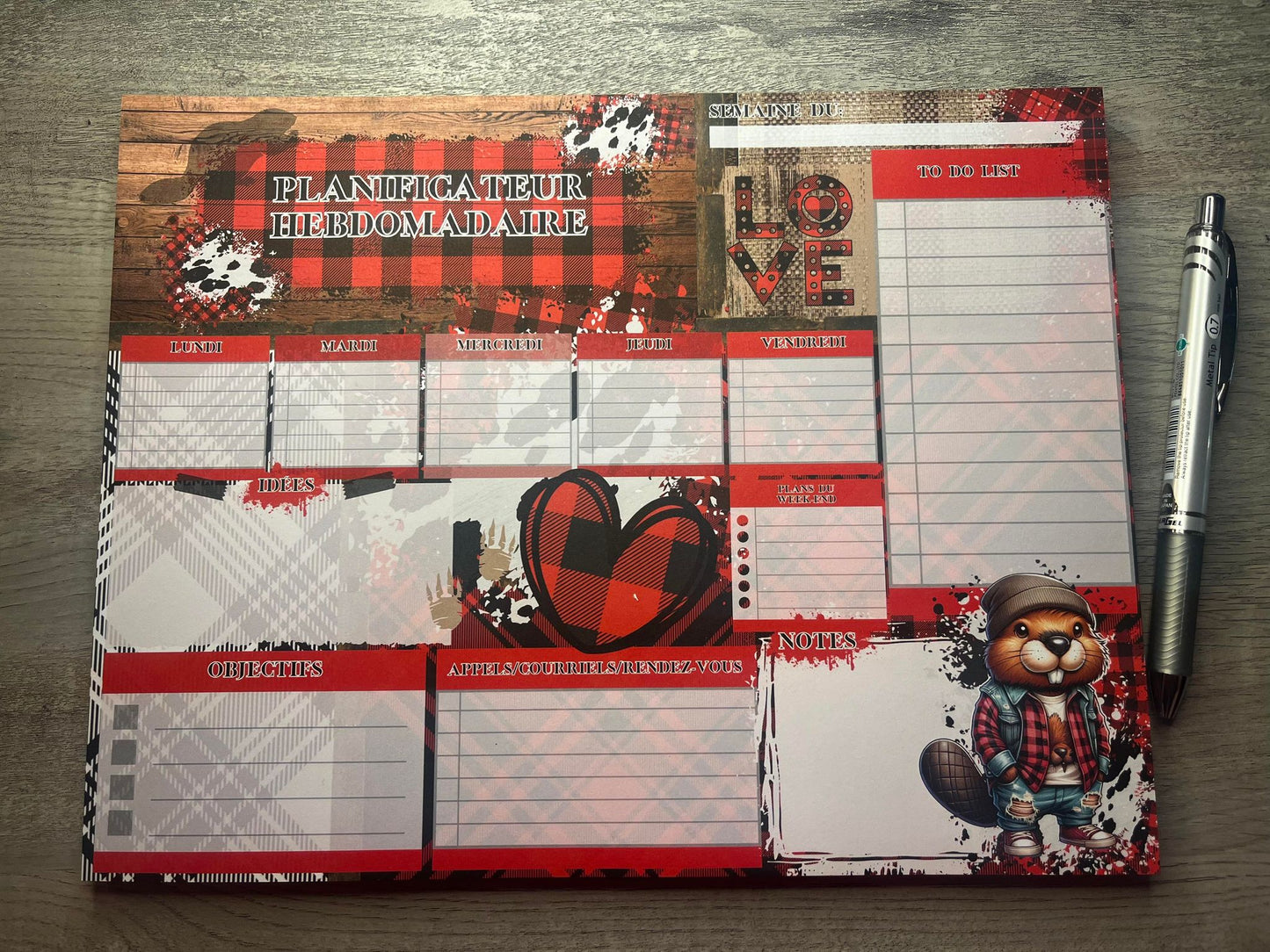 Planificateur Hebdomadaire - Castor