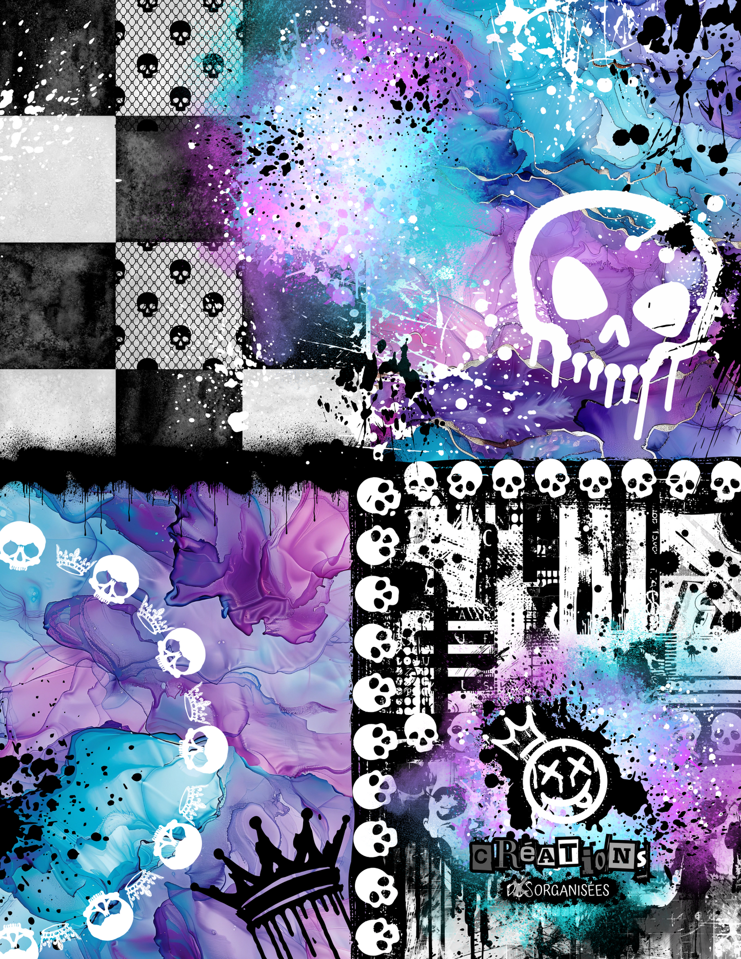 Agenda petit horaire - Gothic Skull