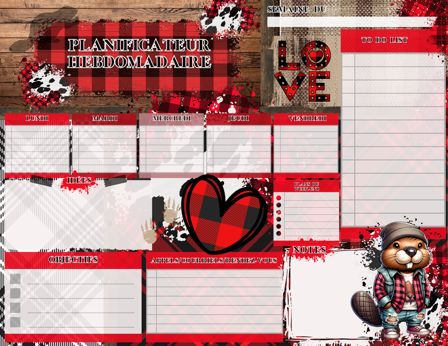 Planificateur Hebdomadaire - Castor