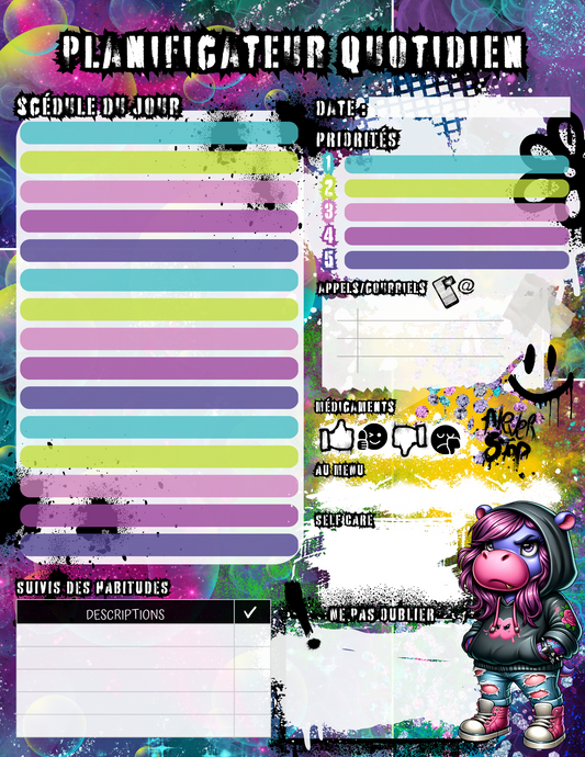 Planificateur Quotidien - Hippo