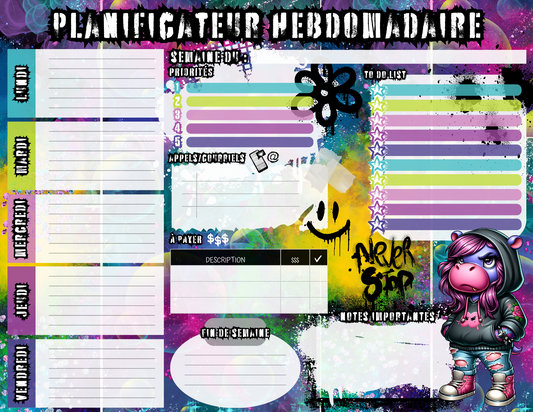 Planificateur Hebdomadaire - Hippo