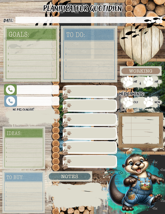 Planificateur Quotidien - Loutre