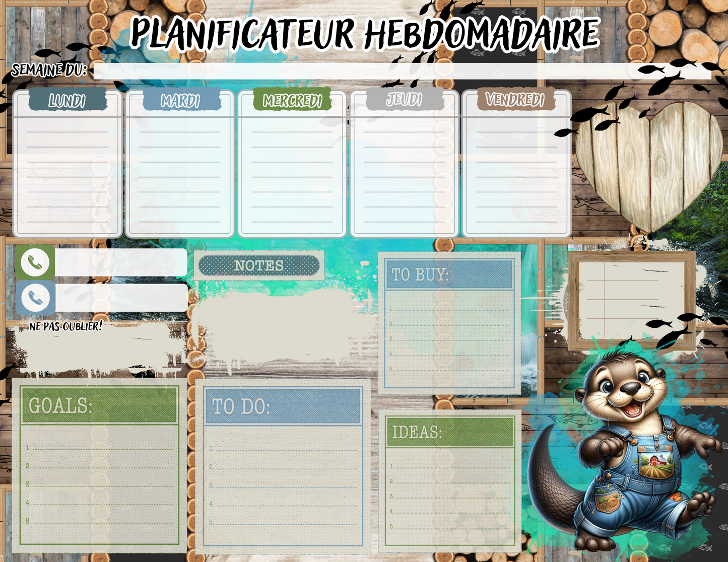 Planificateur Hebdomadaire - Loutre